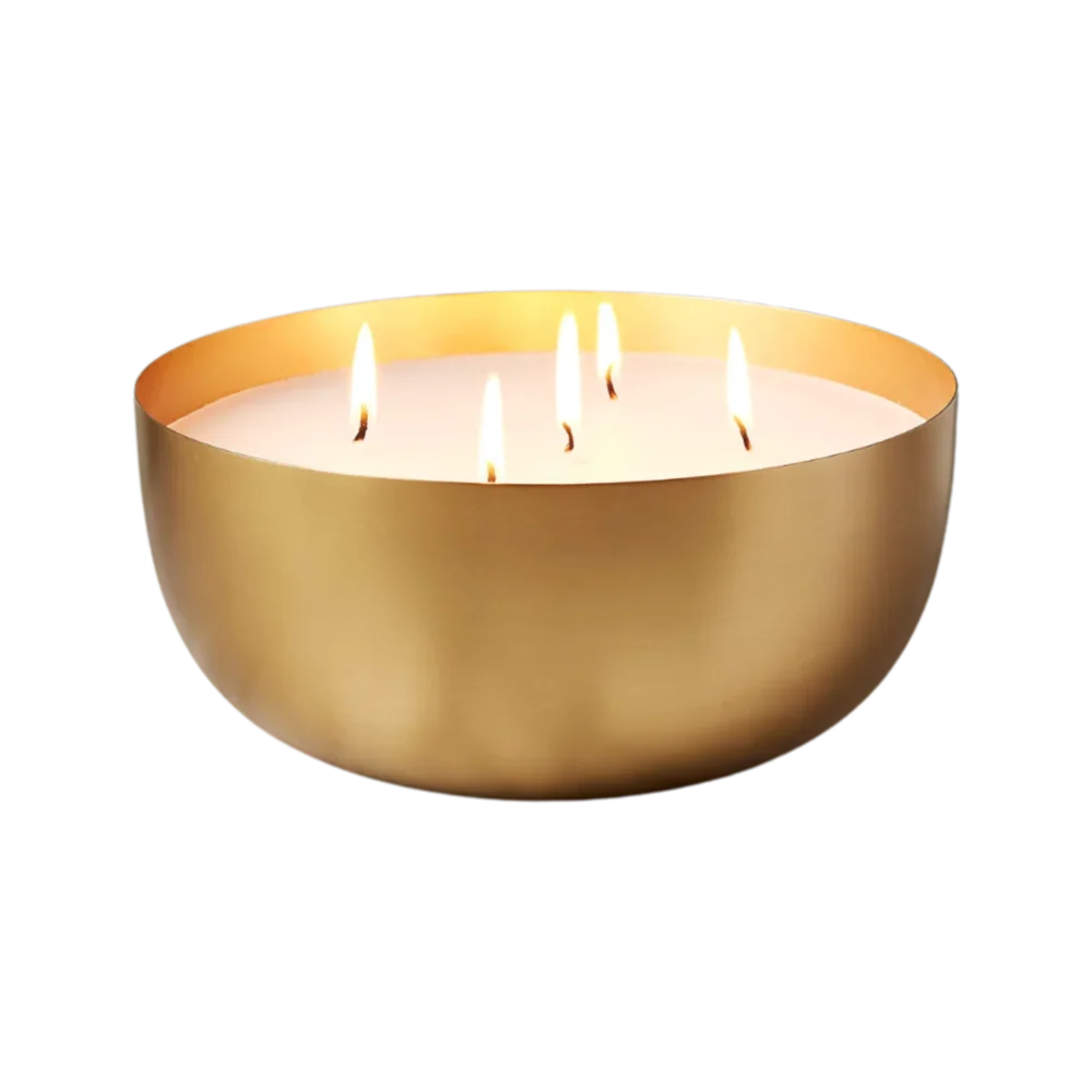 Large Brass Candle Bowl
